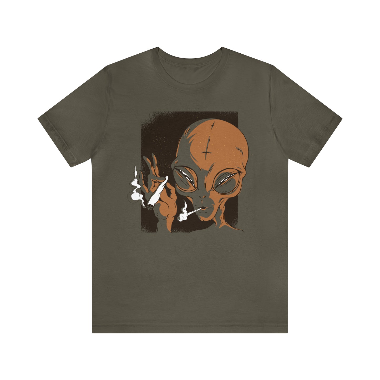 SMOKING ALIEN Unisex Bella Canvas Short T-Shirt