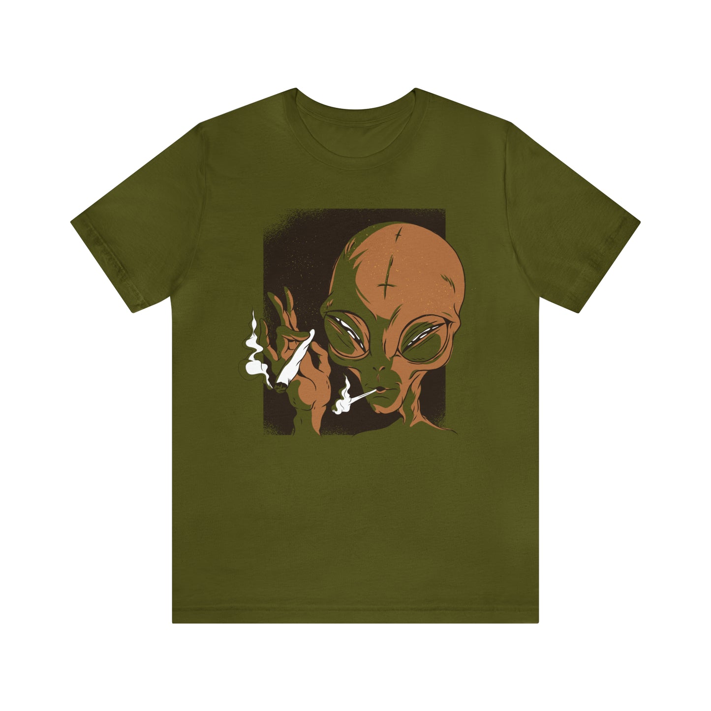 SMOKING ALIEN Unisex Bella Canvas Short T-Shirt